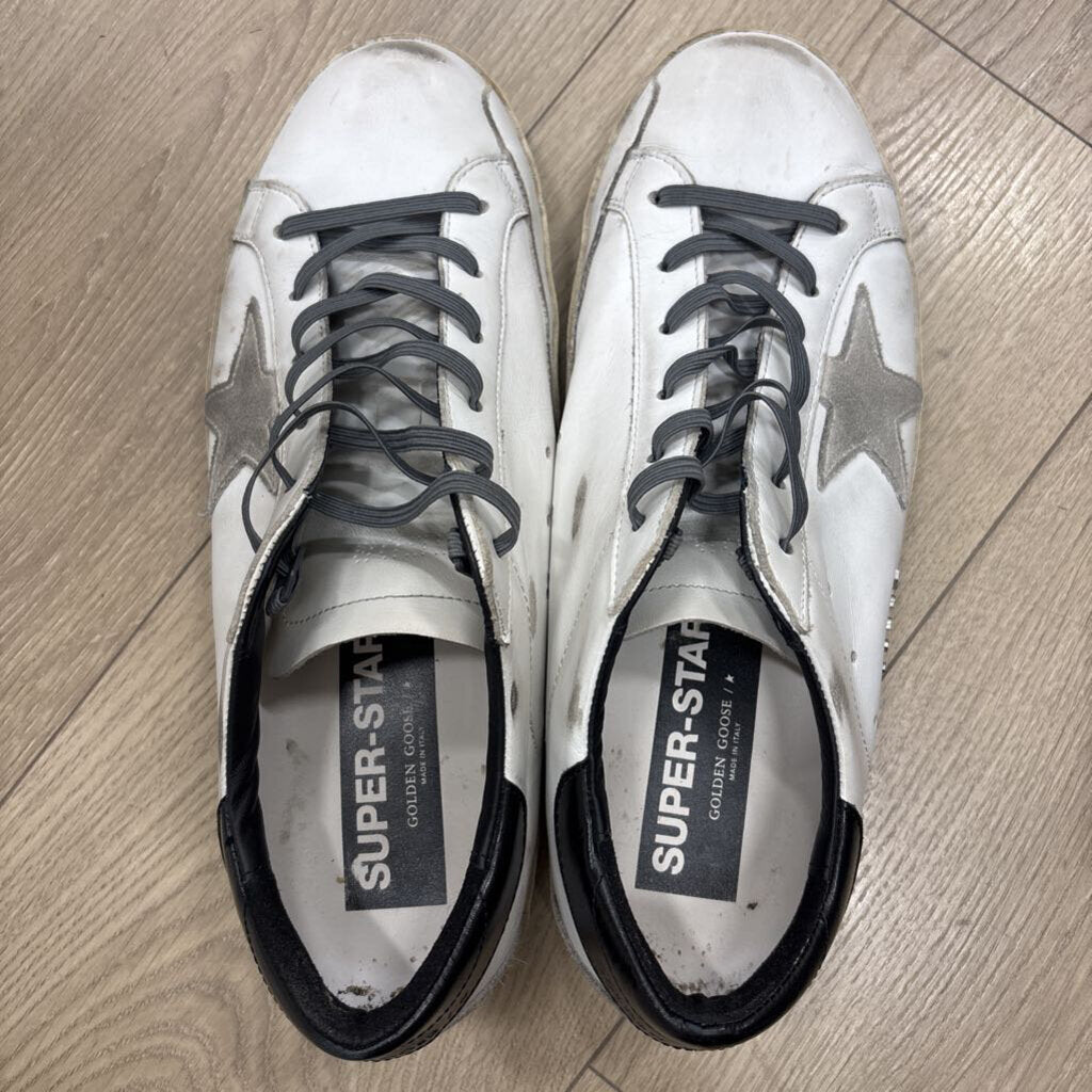 White/Black Leather Sneaker