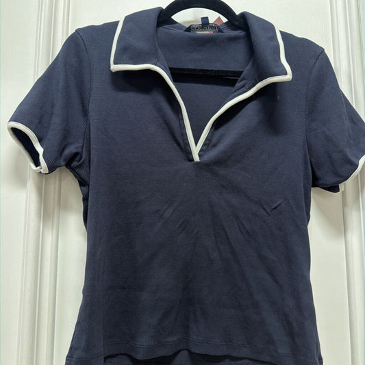 Navy Cotton Polo Tee