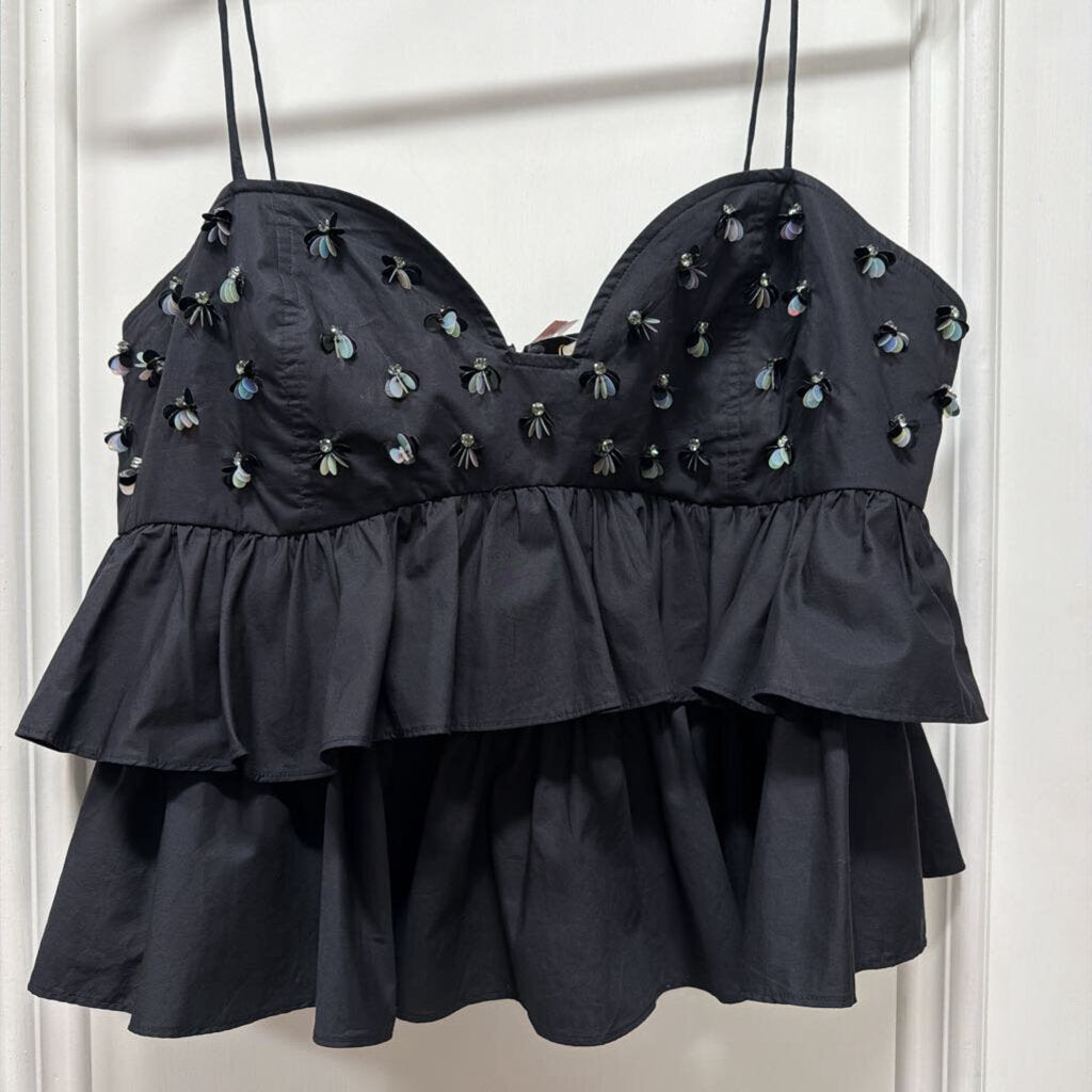 Black Cotton Lucia Top