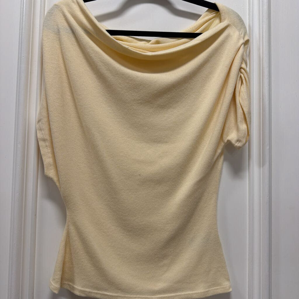 Yellow Knit Off Shoulder Top