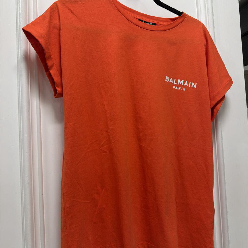 Orange Cotton Graphic Tee