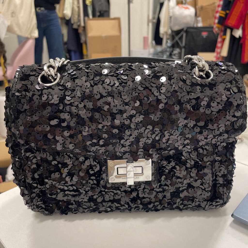 Black Emily Sequin Bag Small (est 425)