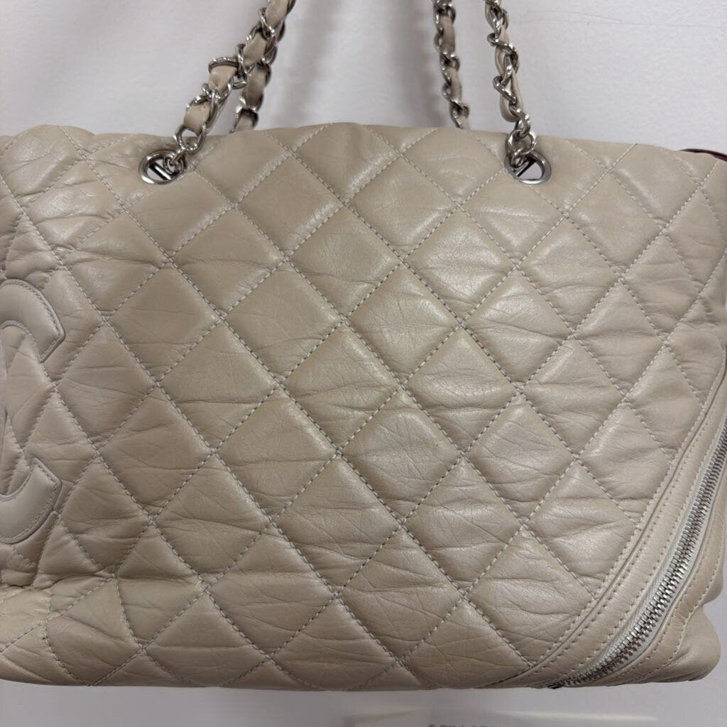 2006-08 Taupe lambskin Cambon Tote