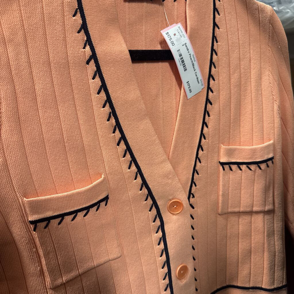 Peach/Black Cardigan