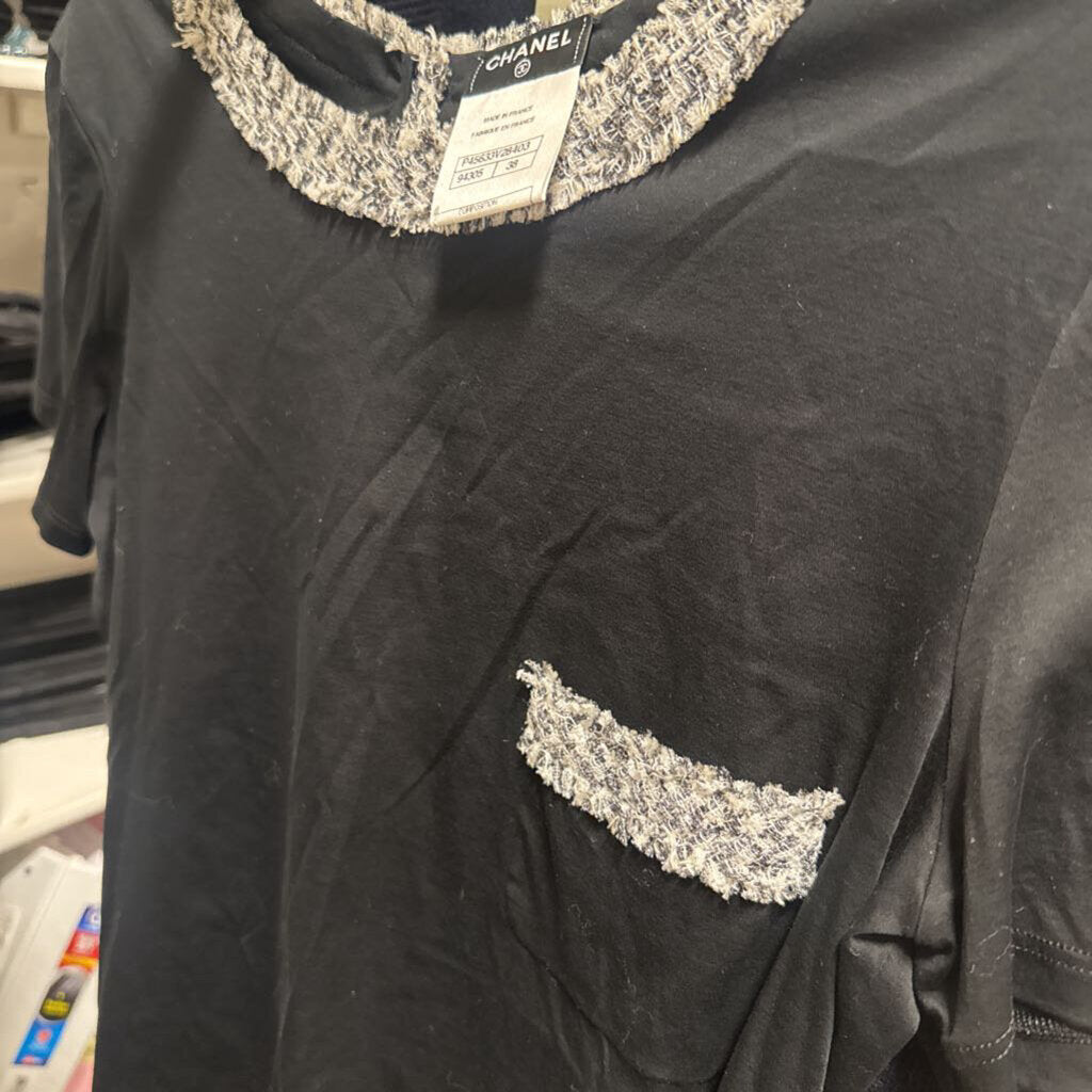Black Cotton Poly Shirt