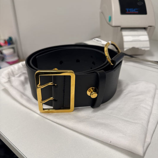 Christian Dior Black Leather Belt