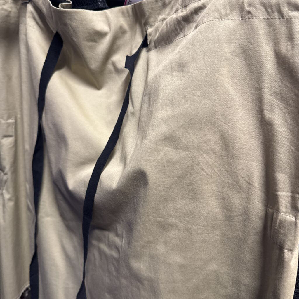 Khaki Cotton Cinch-Waist Skirt