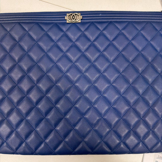 2016 Navy Lambskin Boy O Case