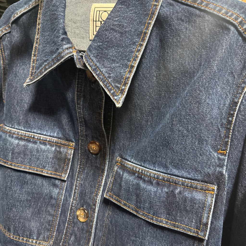 Dark Wash Crop Denim Jacket