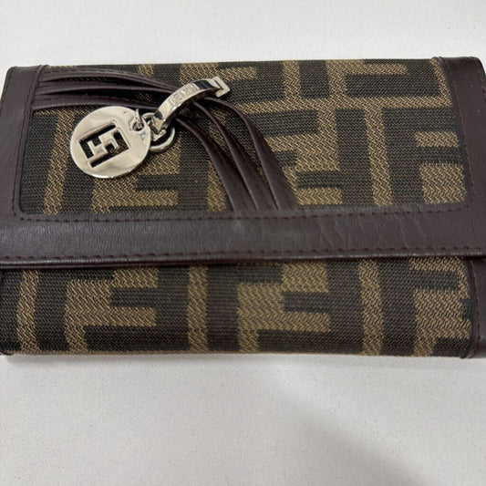 Brown Canvas Zucca Wallet