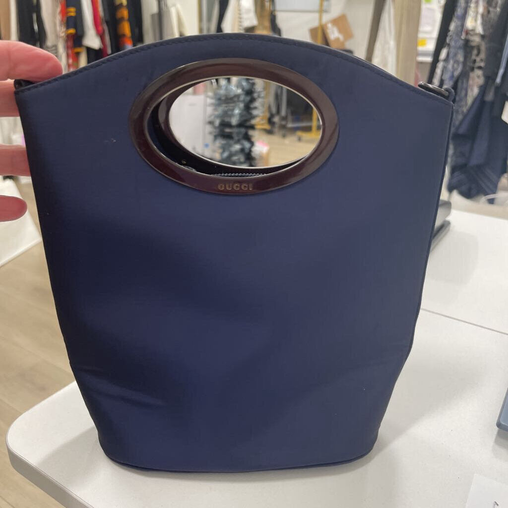 Navy Vintage Nylon Hand Tote