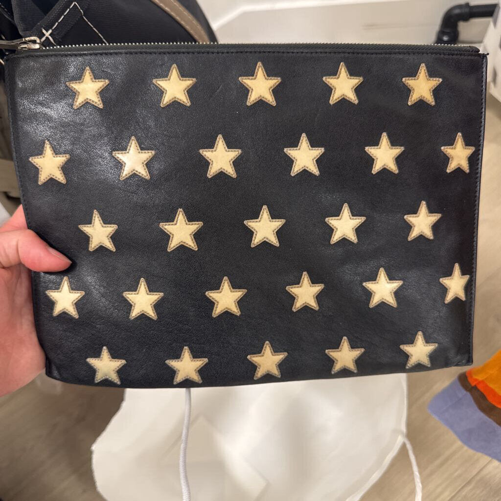 Black/Silver Star Clutch