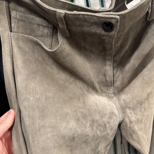 Green Suede Pants