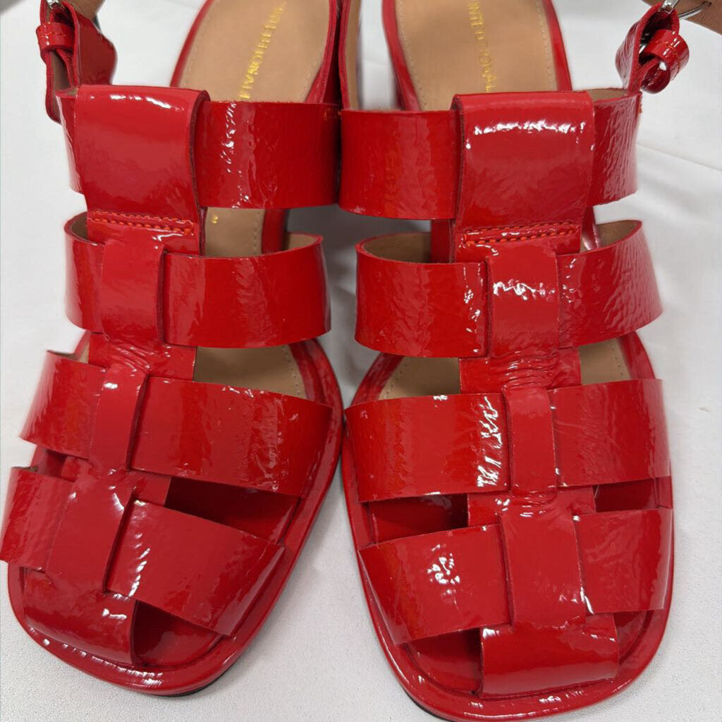 Red Patent Sandals, 6
