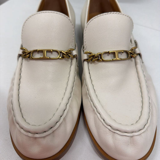 Off-White Leather Loafer, 35.5