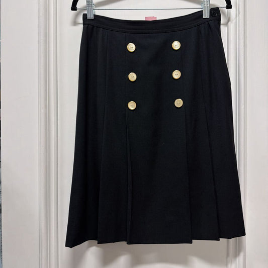 Vintage Black Wool Skirt