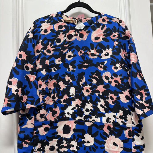 Blue Floral Print Shirt (NWT)