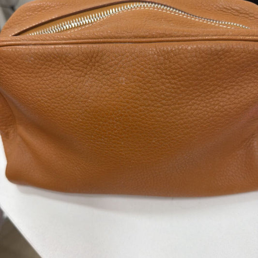 Hermes 2008 Brown Leather Trouse Victoria Toiletry Pouch