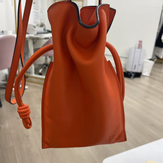 '22 Orange Leather Flamenco Crossbody(est 1300)