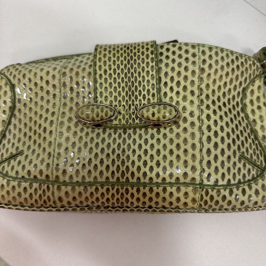 Green Snakeskin Clutch