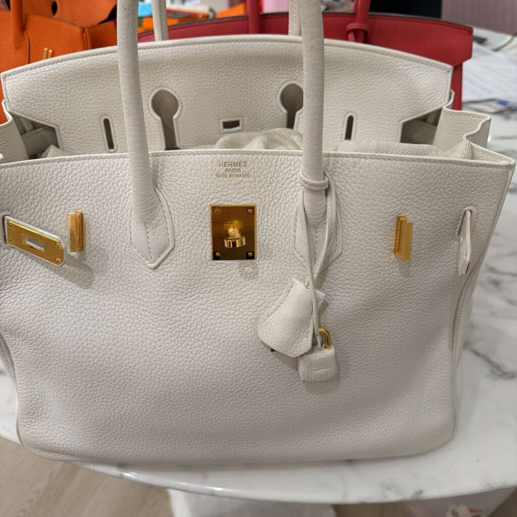 Birkin 35 White Clemence GHW