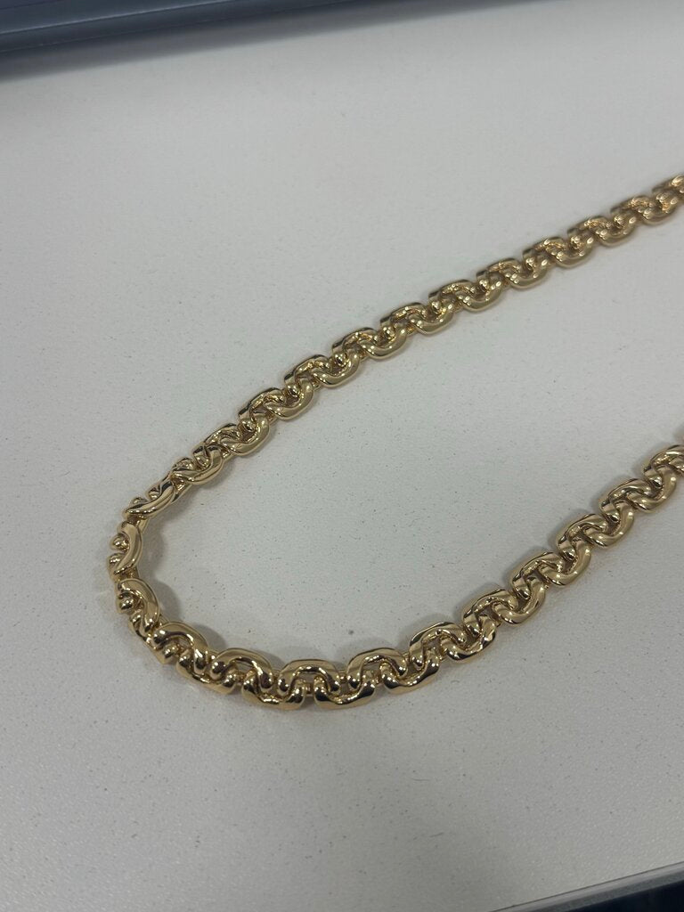 10k YG Plated Brass Chain Necklace