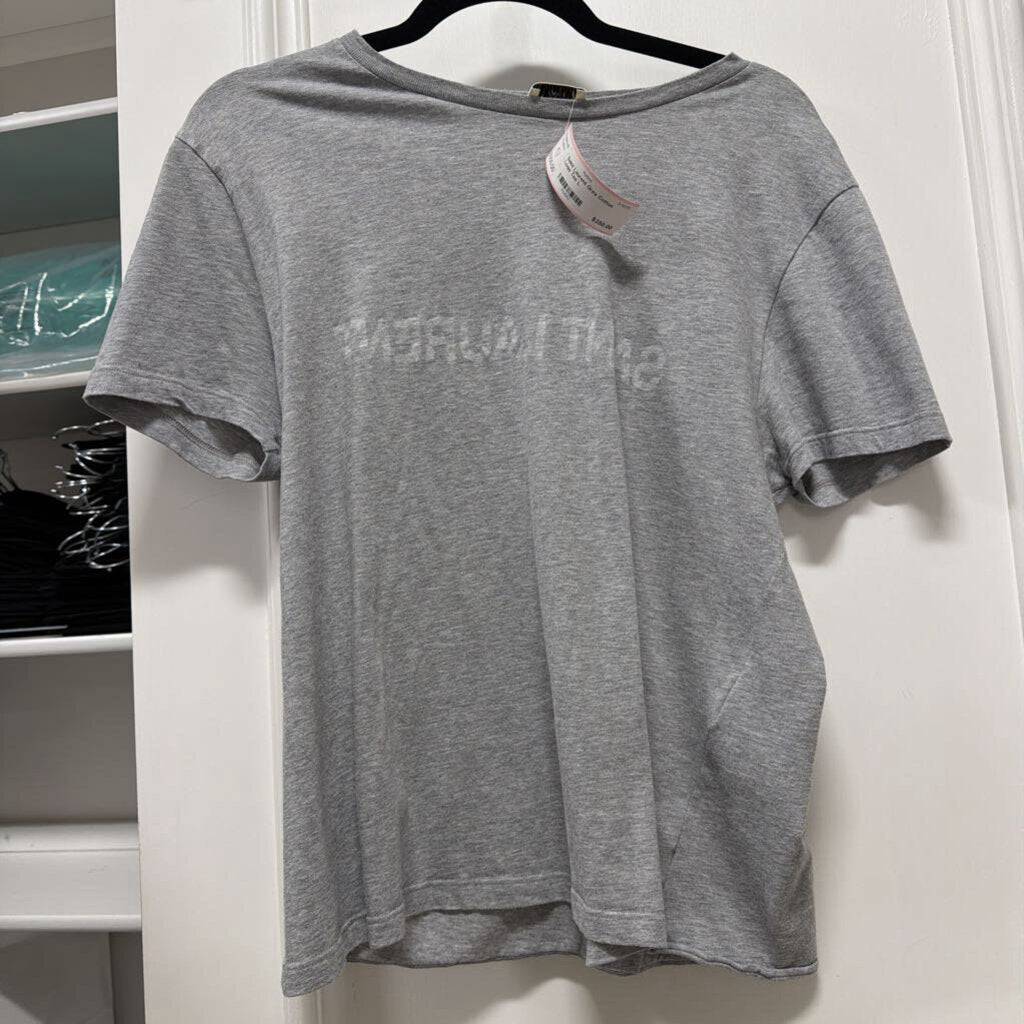 Grey Cotton Logo Tee