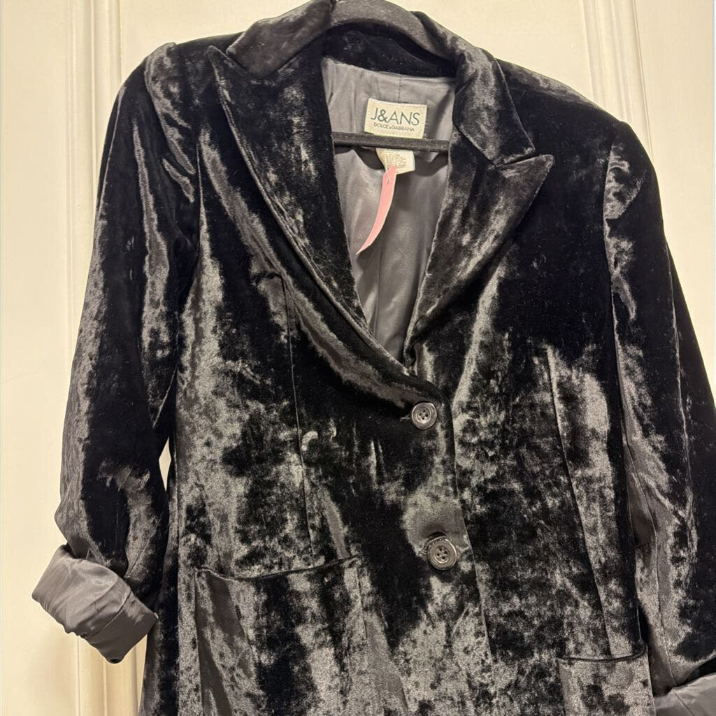 1990s-2011 Black Velour Blazer