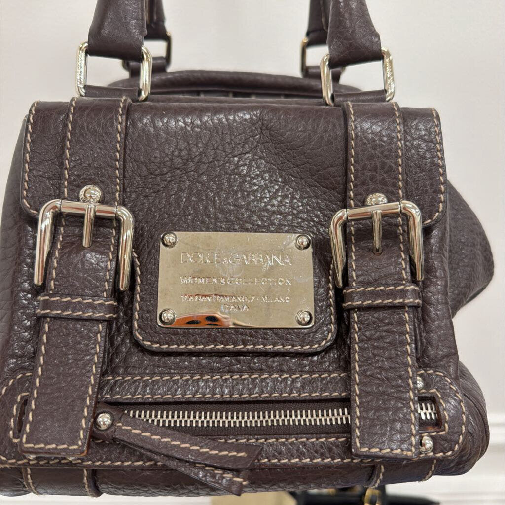 Brown Pebbled Leather Miss Easy Way Bag