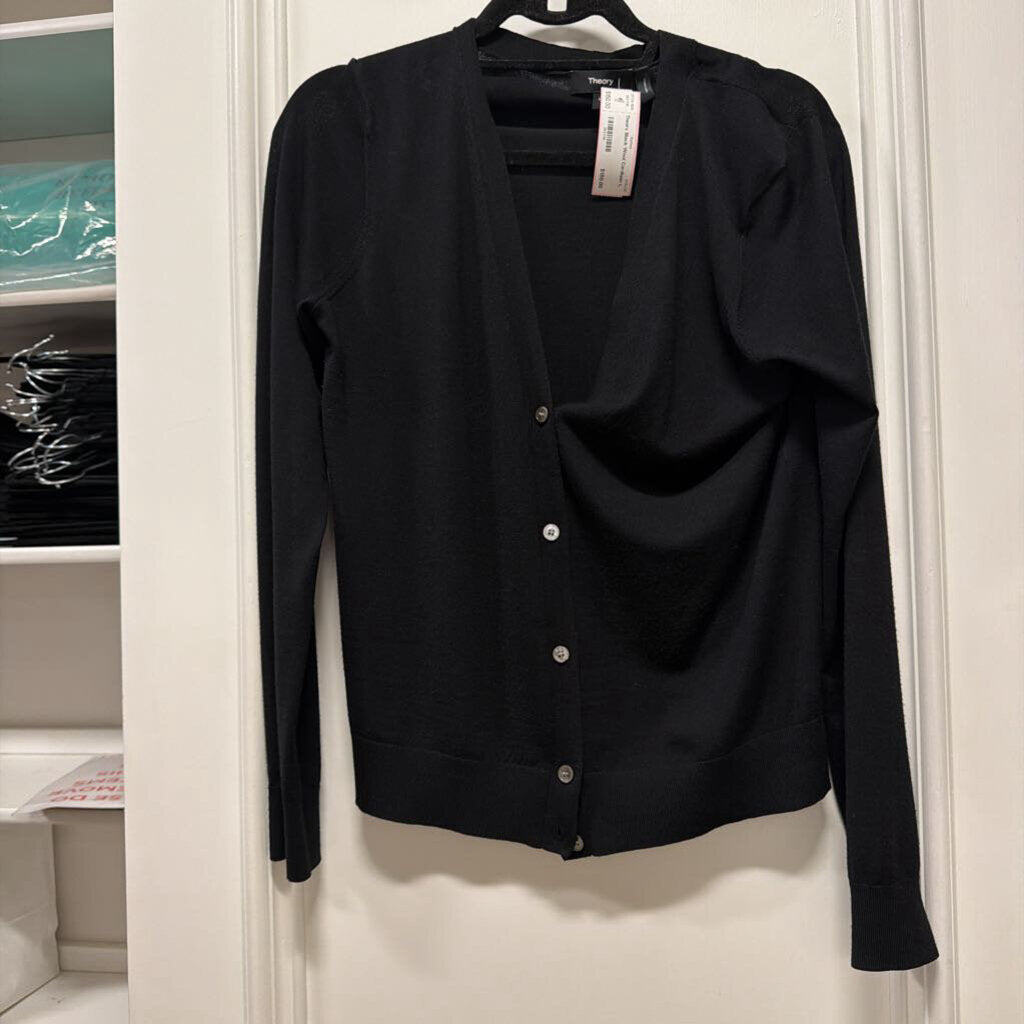 Black Wool Cardigan