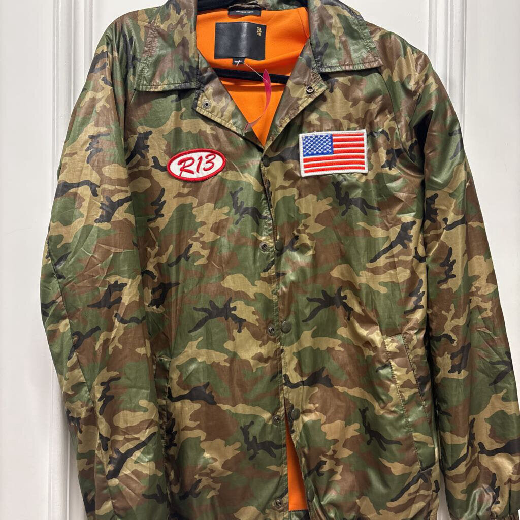 Camo Poly Patch Button Jacket