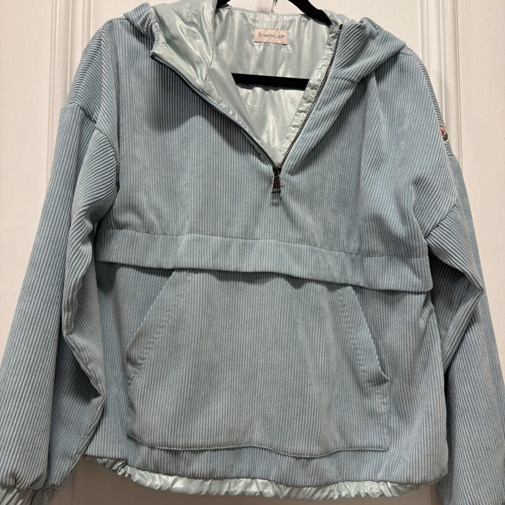 Blue Poly Quarter Zip Sweater