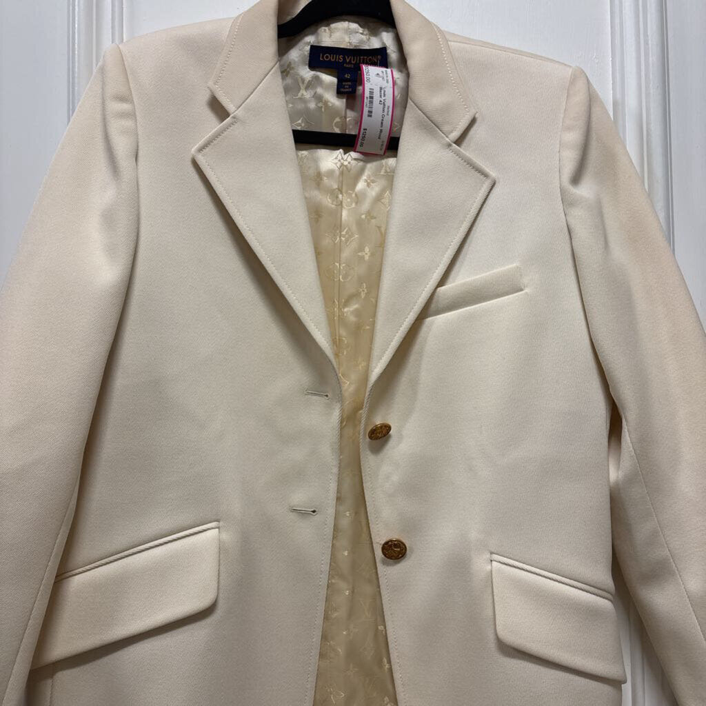 Cream Wool Blazer
