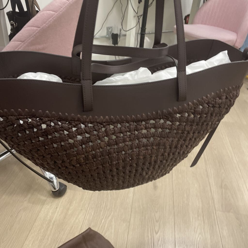 Brown Raffia Bag (NWT est 540)