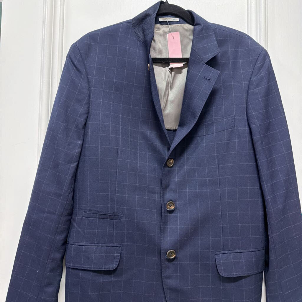 Navy Checked Blazer
