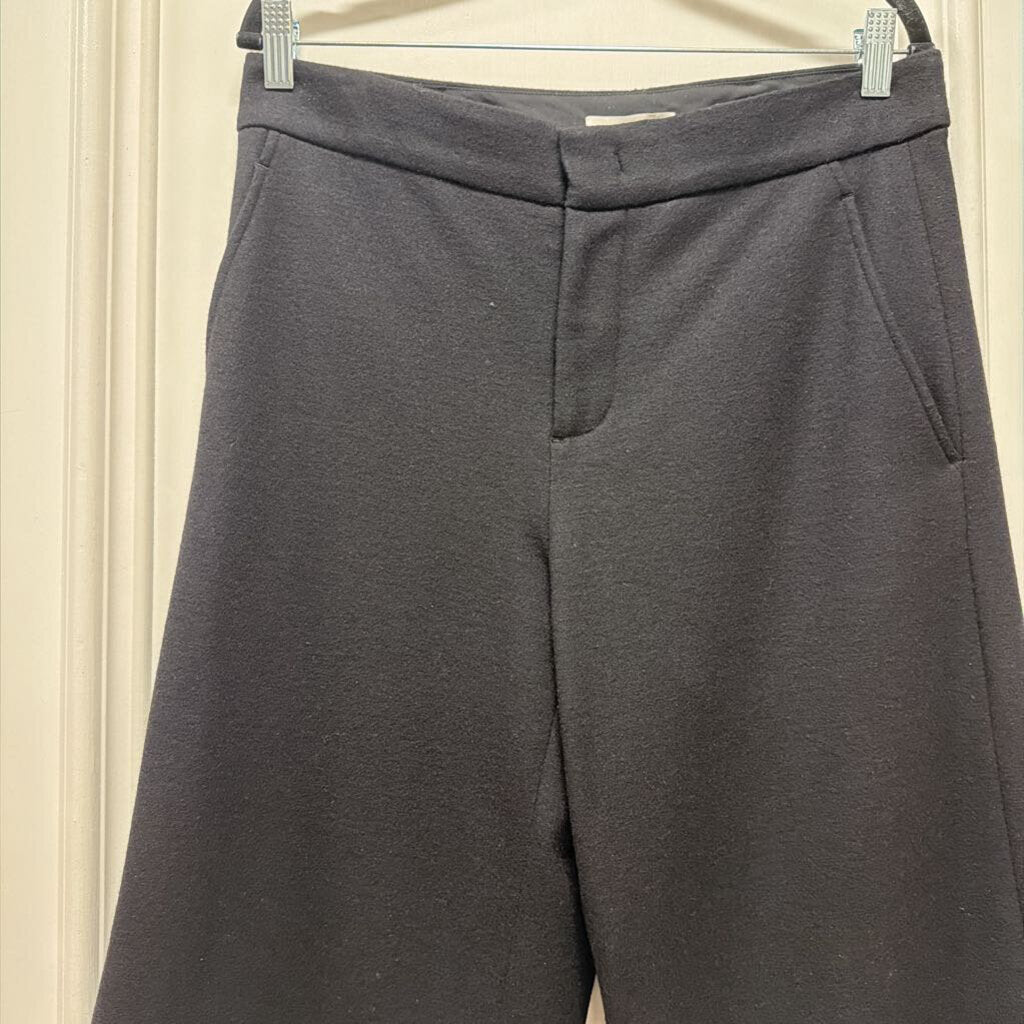 Black Wool Long Shorts