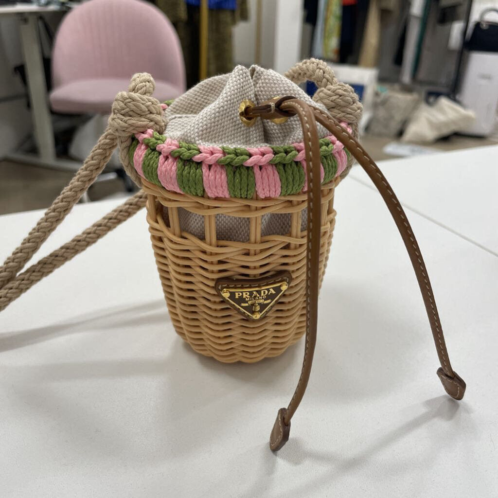 Wicker Mini Bucket Bag(est 2295)
