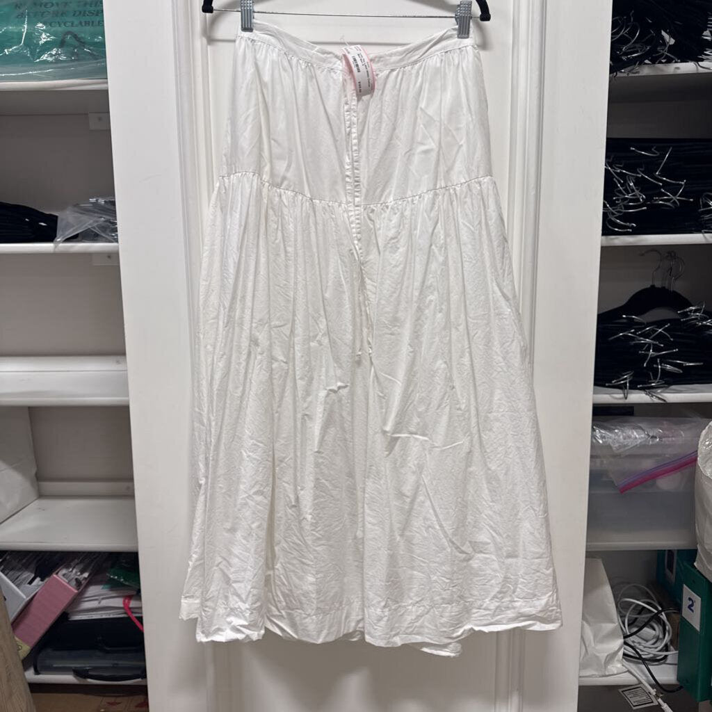 White Cotton Maxi Skirt