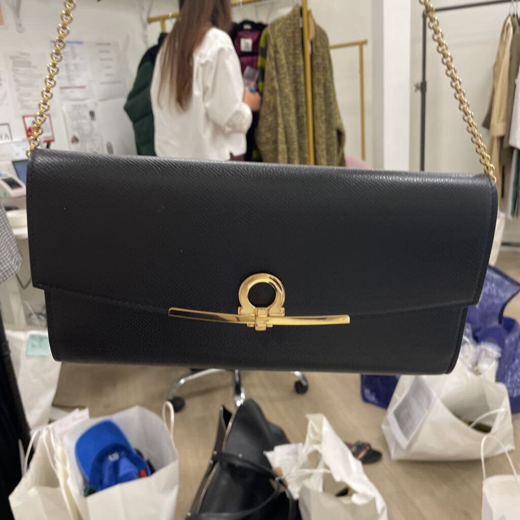 Black Gancini Mini Shoulder Bag