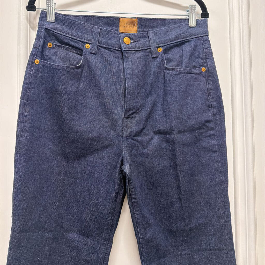 Dark Washed Wide Leg Jeaan