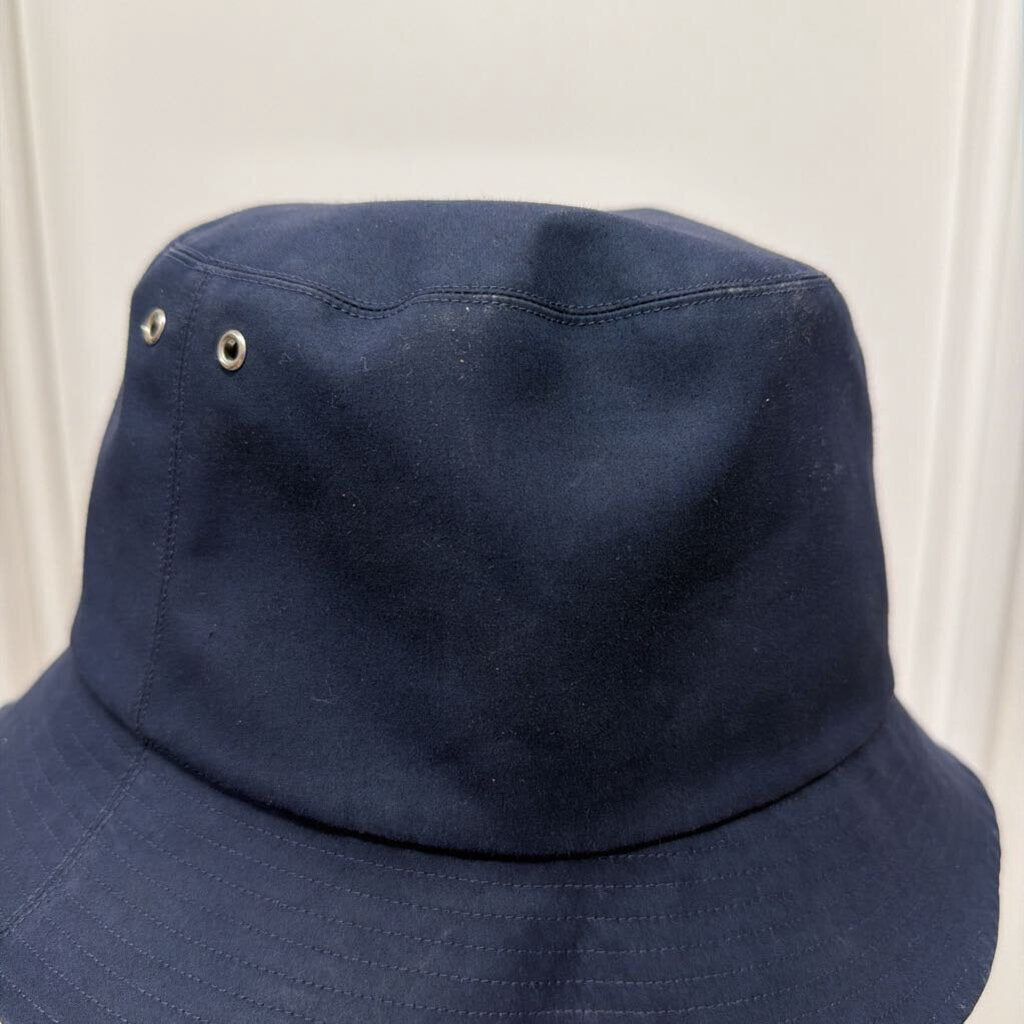 Navy Oblique Bucket Hat
