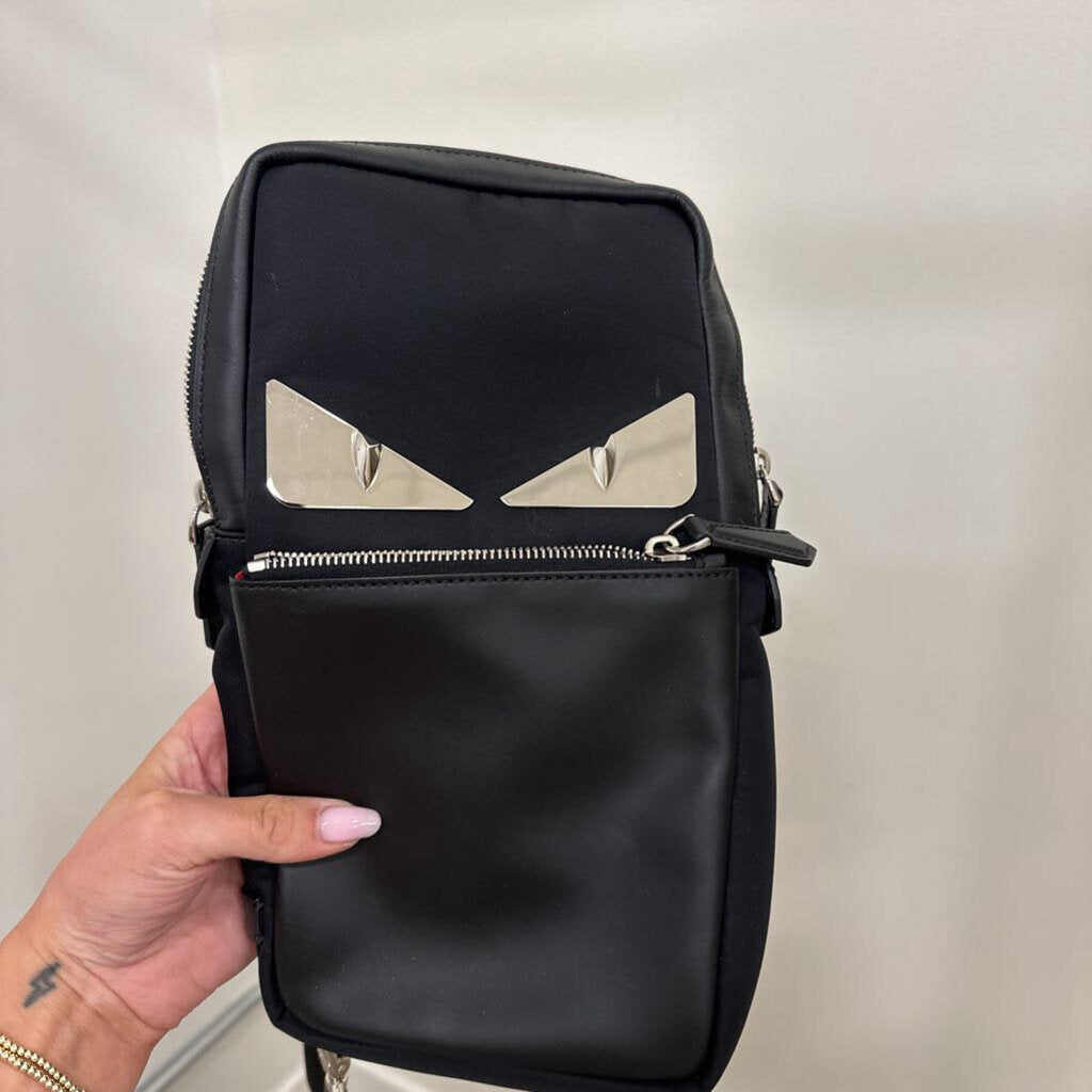 Black Nylon Monster Sling Bag
