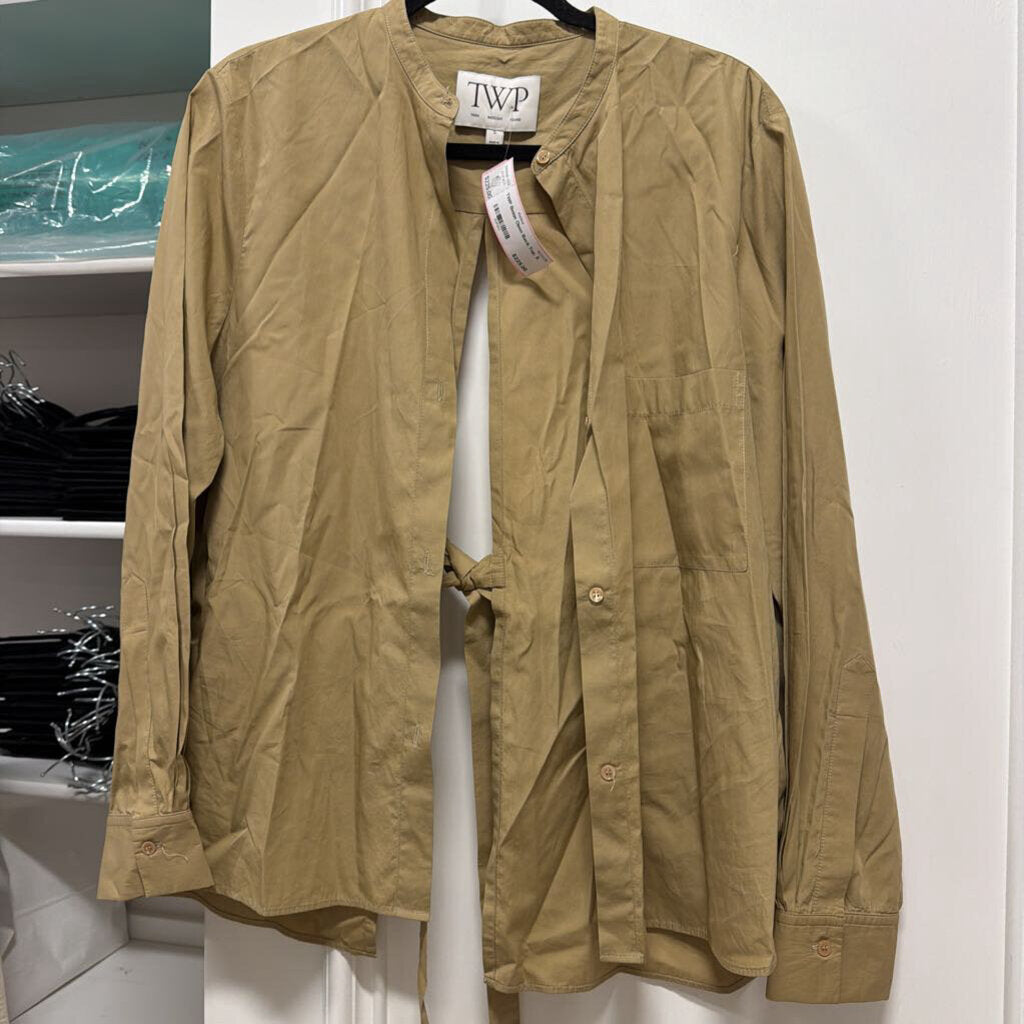 Beige Open Back Top, S