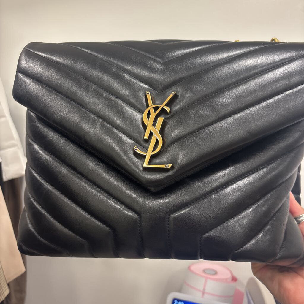 Black Leather Large Lou Lou Bag
