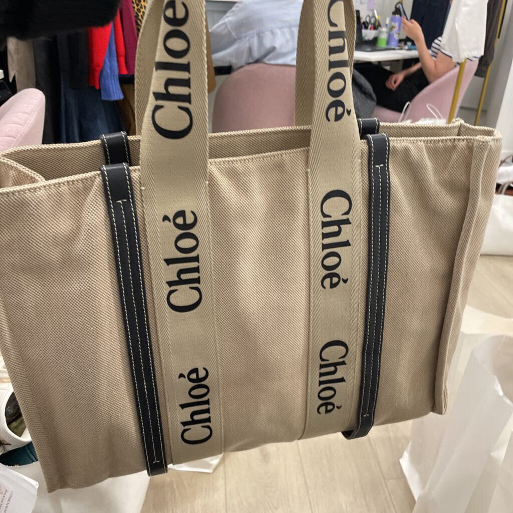 Tan/Black Woody Tote