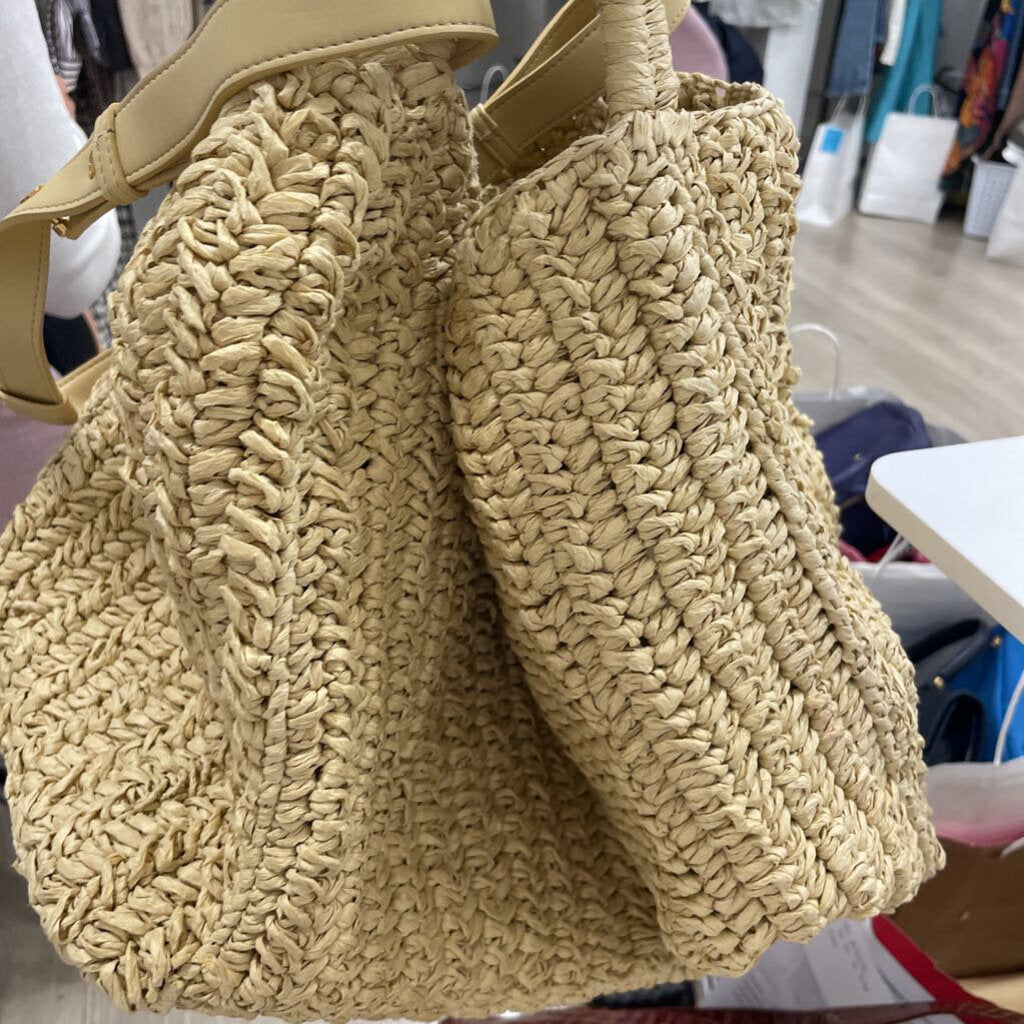 Woven Raffia Tote Bag