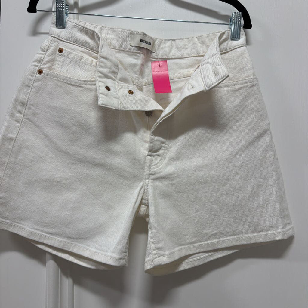 White Denim Short