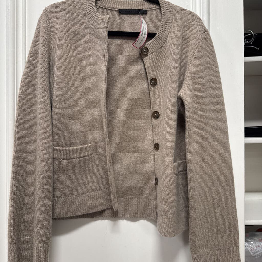 Taupe Wool/Cashmere Cardigan