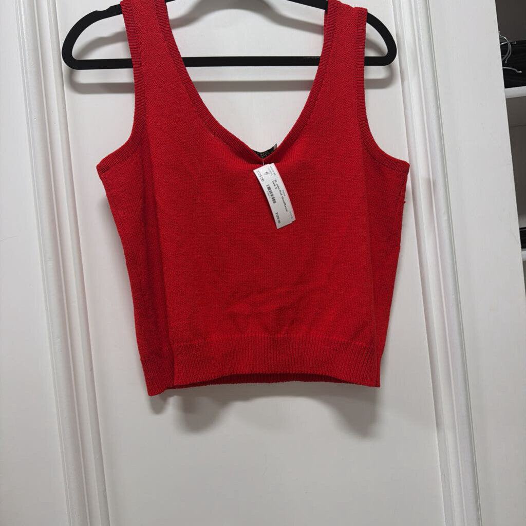 Red Wool/Rayon Tank