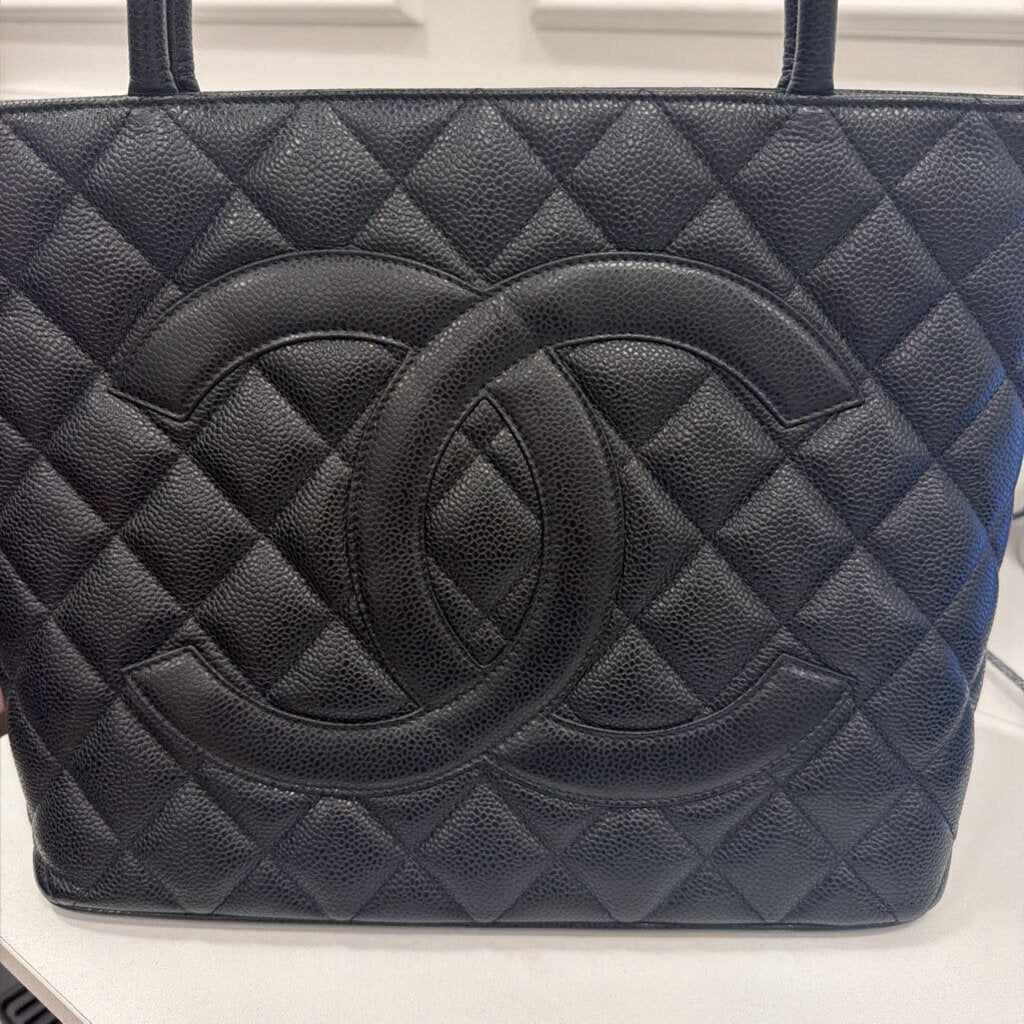 Black Caviar Medallion Tote